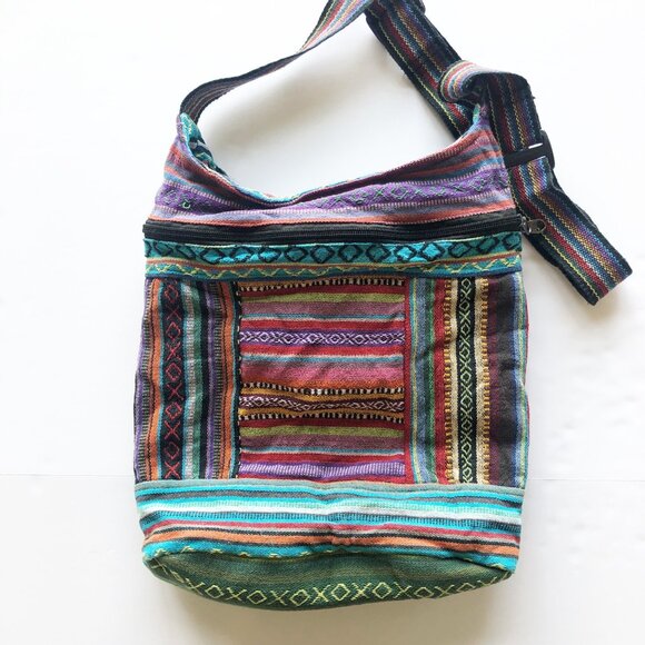 GANESH HIMAL Hobo Shoulder Crossbody Multicolored Purse Bag - Picture 2 of 6